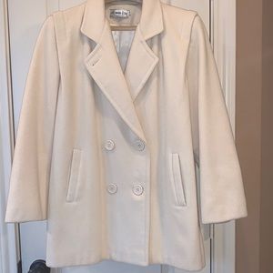 Vintage Herman Kay Wool Pea Coat Cream